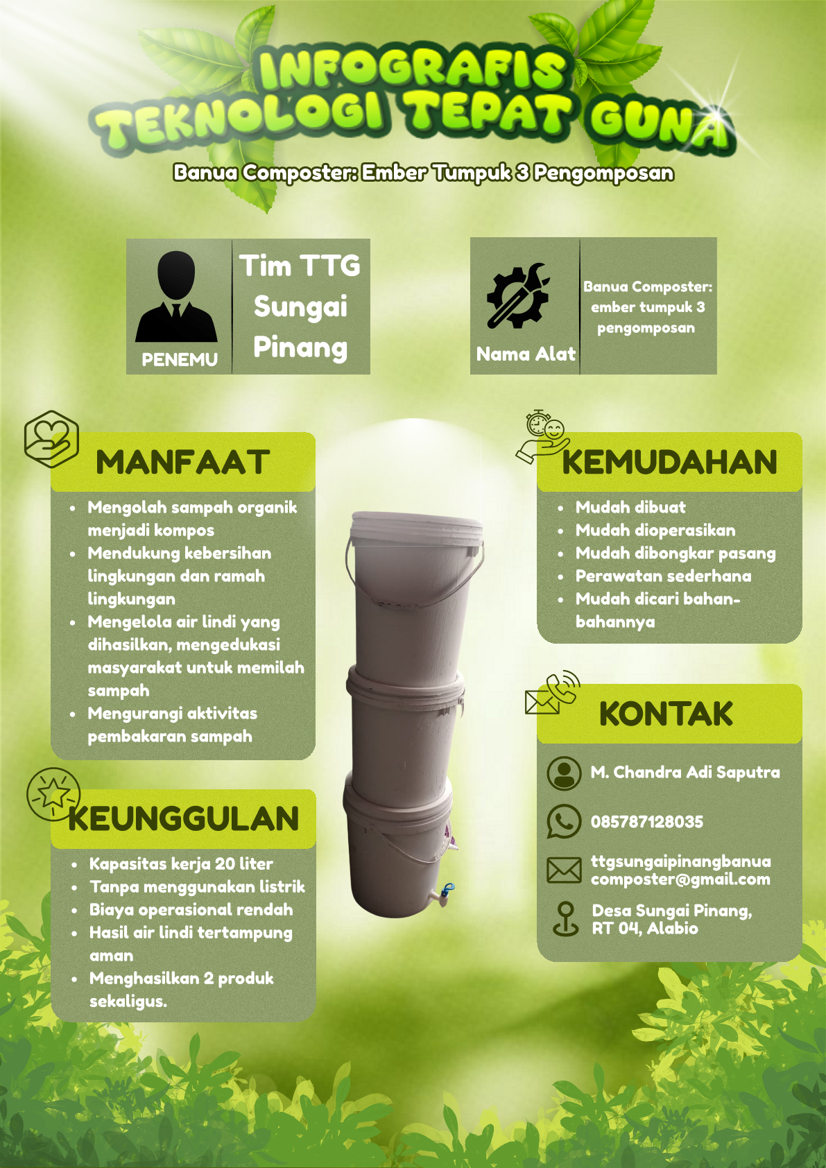 Banua Composter Ember Tumpuk 3 Pengomposan